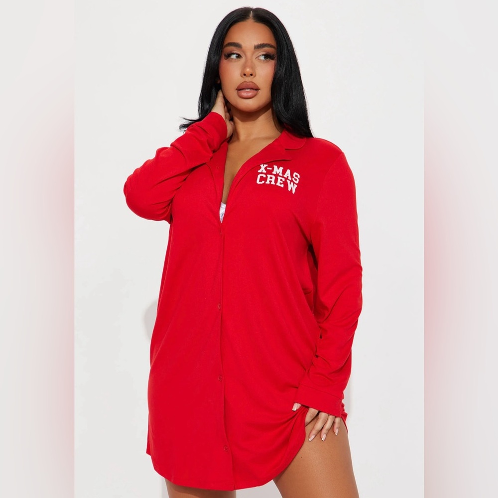 Fashion nova | xmas crew pj shirt size small - Picture 2 of 2